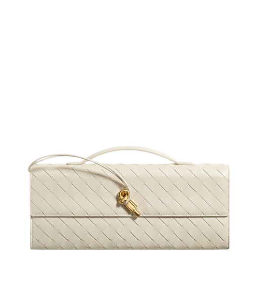 Khaite Women's Andiamo Clutch in Sea salt - White Clutch Bags - The Lotus Tote Bag - Shop at Luxury Shoes 
