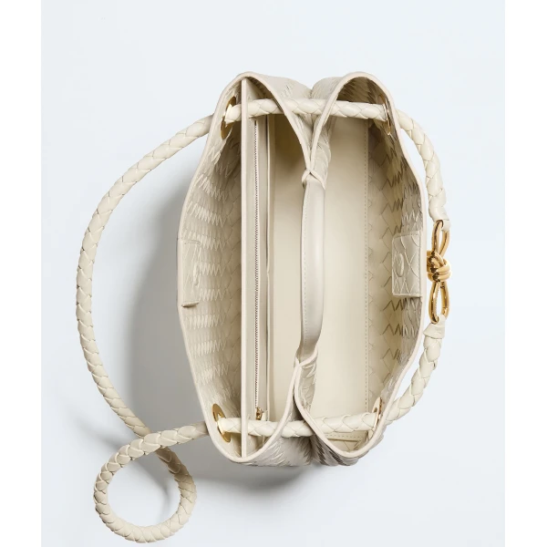 Khaite Women's Andiamo in Sea salt - White Totes & Top-Handle Bags - The Lotus Tote Bag - Shop at Luxury Shoes 