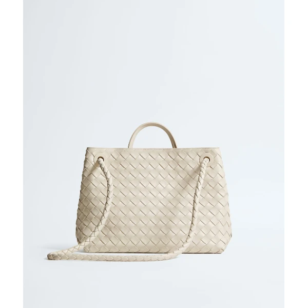 Khaite Women's Andiamo in Sea salt - White Totes & Top-Handle Bags - The Lotus Tote Bag - Shop at Luxury Shoes 