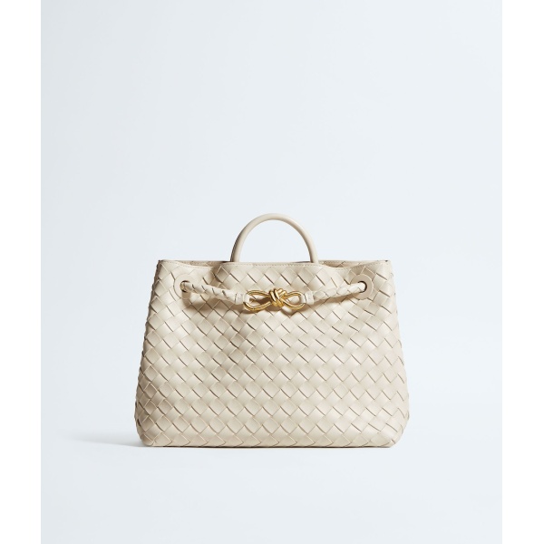 Khaite Women's Andiamo in Sea salt - White Totes & Top-Handle Bags - The Lotus Tote Bag - Shop at Luxury Shoes 