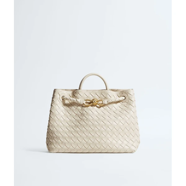 Khaite Women's Andiamo in Sea salt - White Totes & Top-Handle Bags - The Lotus Tote Bag - Shop at Luxury Shoes 