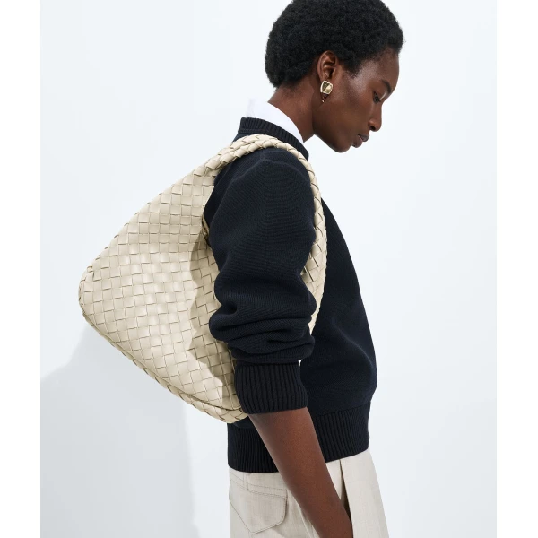 Khaite Women's Campana in Sea salt - White Shoulder & Crossbody Bags - The Lotus Tote Bag - Shop at Luxury Shoes 