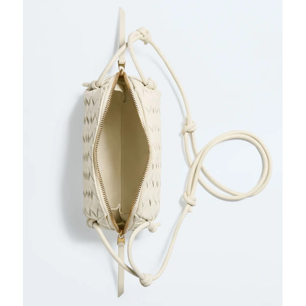 Khaite Women's Intrecciato Concert Pouch in Sea salt - White Clutch Bags - The Lotus Tote Bag - Shop at Luxury Shoes 
