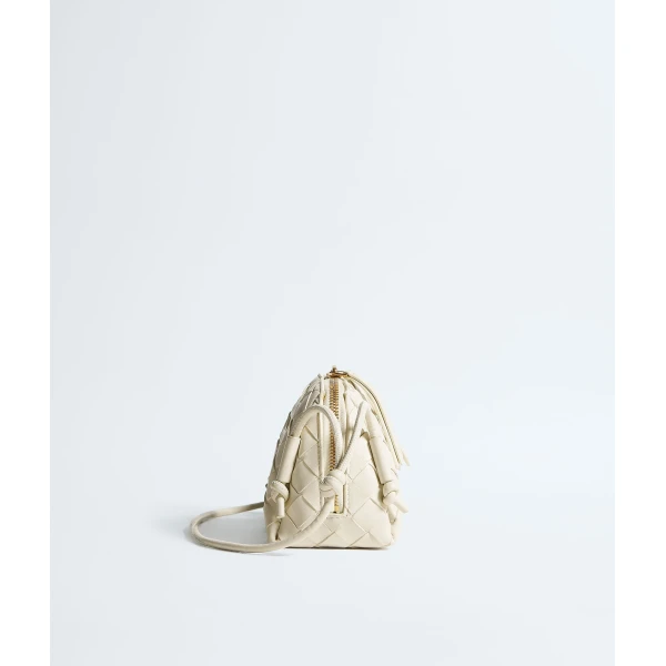 Khaite Women's Intrecciato Concert Pouch in Sea salt - White Clutch Bags - The Lotus Tote Bag - Shop at Luxury Shoes 
