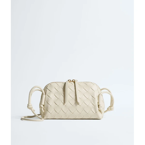 Khaite Women's Intrecciato Concert Pouch in Sea salt - White Clutch Bags - The Lotus Tote Bag - Shop at Luxury Shoes 