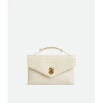 Khaite Women's Knot Lock in Sea salt - White Clutch Bags - The Lotus Tote Bag - Shop at Luxury Shoes 