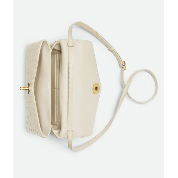 Khaite Women's Knot Lock in Sea salt - White Clutch Bags - The Lotus Tote Bag - Shop at Luxury Shoes 
