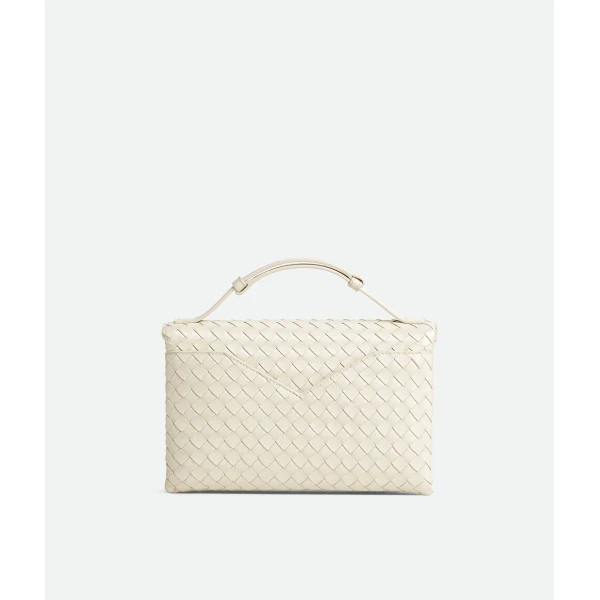 Khaite Women's Knot Lock in Sea salt - White Clutch Bags - The Lotus Tote Bag - Shop at Luxury Shoes 