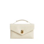 Khaite Women's Knot Lock in Sea salt - White Clutch Bags - The Lotus Tote Bag - Shop at Luxury Shoes 