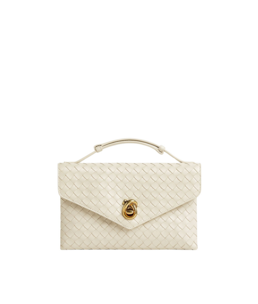 Khaite Women's Knot Lock in Sea salt - White Clutch Bags - The Lotus Tote Bag - Shop at Luxury Shoes 