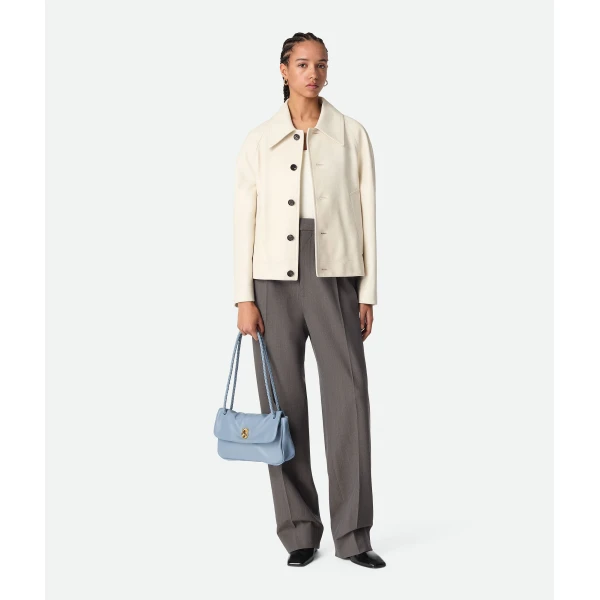 Khaite Women's Madison in Ice - White Shoulder & Crossbody Bags - The Lotus Tote Bag - Shop at Luxury Shoes 