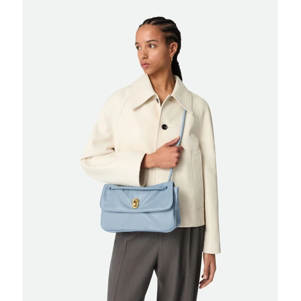 Khaite Women's Madison in Ice - White Shoulder & Crossbody Bags - The Lotus Tote Bag - Shop at Luxury Shoes 