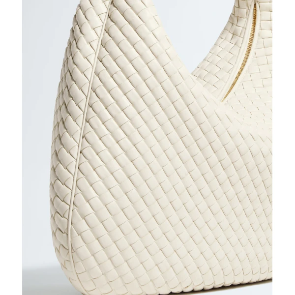 Khaite Women's Maxi Veneta in Sea salt - White Shoulder & Crossbody Bags - The Lotus Tote Bag - Shop at Luxury Shoes 