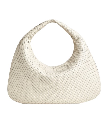 Khaite Women's Maxi Veneta in Sea salt - White Shoulder & Crossbody Bags - The Lotus Tote Bag - Shop at Luxury Shoes 