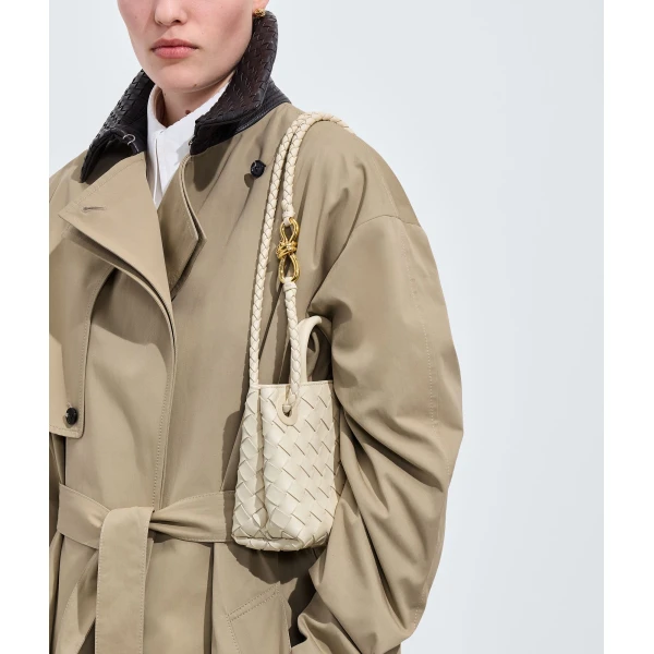 Khaite Women's Mini Andiamo in Sea salt - White Mini Bags - The Lotus Tote Bag - Shop at Luxury Shoes 