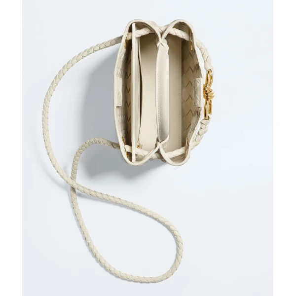 Khaite Women's Mini Andiamo in Sea salt - White Mini Bags - The Lotus Tote Bag - Shop at Luxury Shoes 