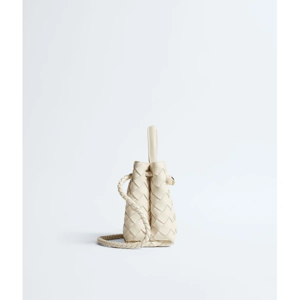 Khaite Women's Mini Andiamo in Sea salt - White Mini Bags - The Lotus Tote Bag - Shop at Luxury Shoes 