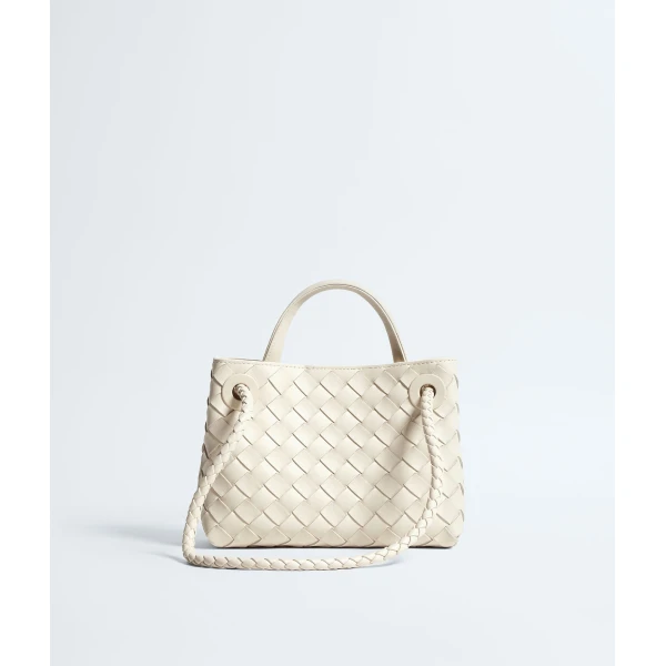 Khaite Women's Mini Andiamo in Sea salt - White Mini Bags - The Lotus Tote Bag - Shop at Luxury Shoes 