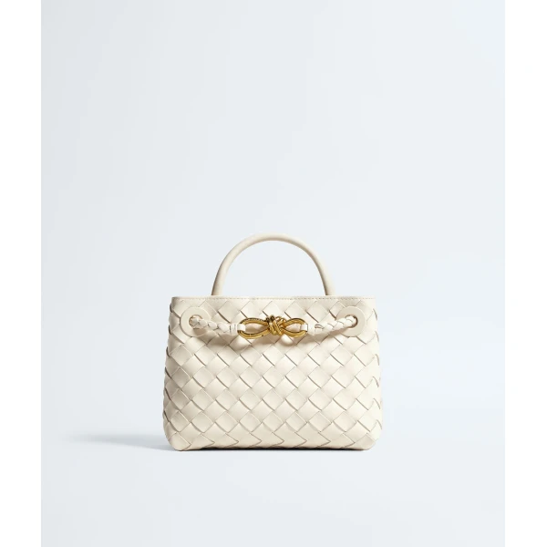 Khaite Women's Mini Andiamo in Sea salt - White Mini Bags - The Lotus Tote Bag - Shop at Luxury Shoes 