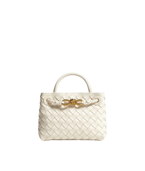 Khaite Women's Mini Andiamo in Sea salt - White Mini Bags - The Lotus Tote Bag - Shop at Luxury Shoes 