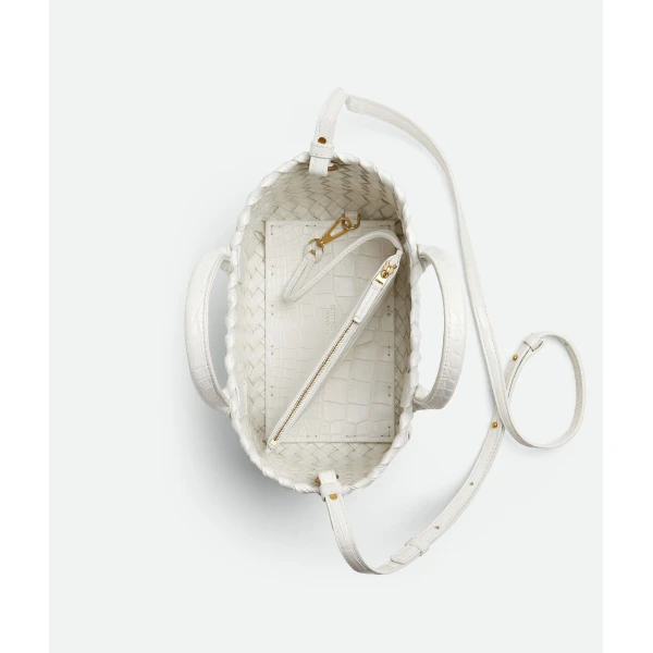 Khaite Women's Mini Cabat in White - White Mini Bags - The Lotus Tote Bag - Shop at Luxury Shoes 