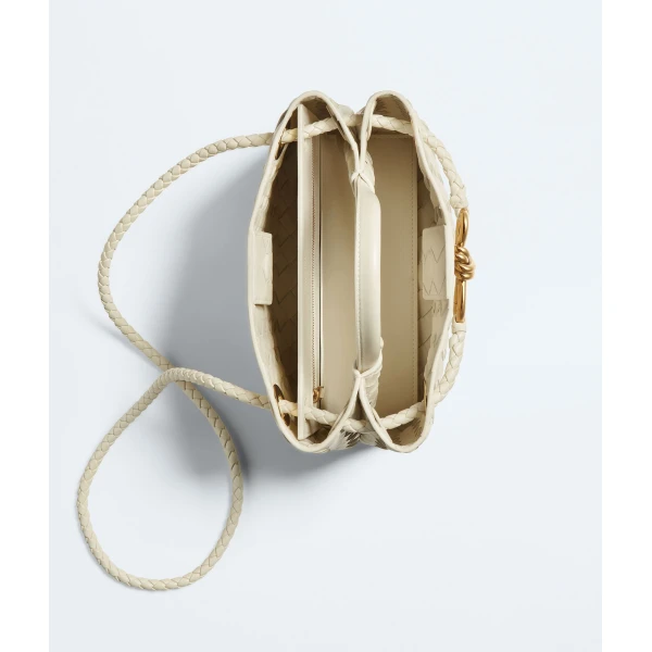 Khaite Women's Small Andiamo in Sea salt - White Totes & Top-Handle Bags - The Lotus Tote Bag - Shop at Luxury Shoes 