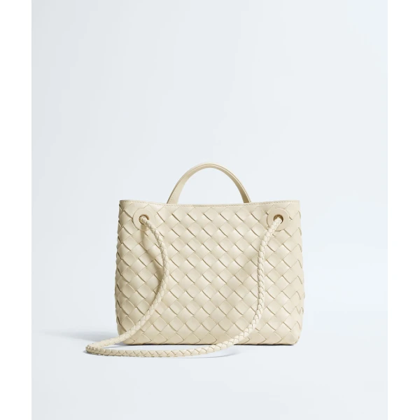 Khaite Women's Small Andiamo in Sea salt - White Totes & Top-Handle Bags - The Lotus Tote Bag - Shop at Luxury Shoes 