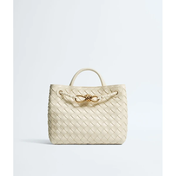Khaite Women's Small Andiamo in Sea salt - White Totes & Top-Handle Bags - The Lotus Tote Bag - Shop at Luxury Shoes 