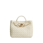 Khaite Women's Small Andiamo in Sea salt - White Totes & Top-Handle Bags - The Lotus Tote Bag - Shop at Luxury Shoes 