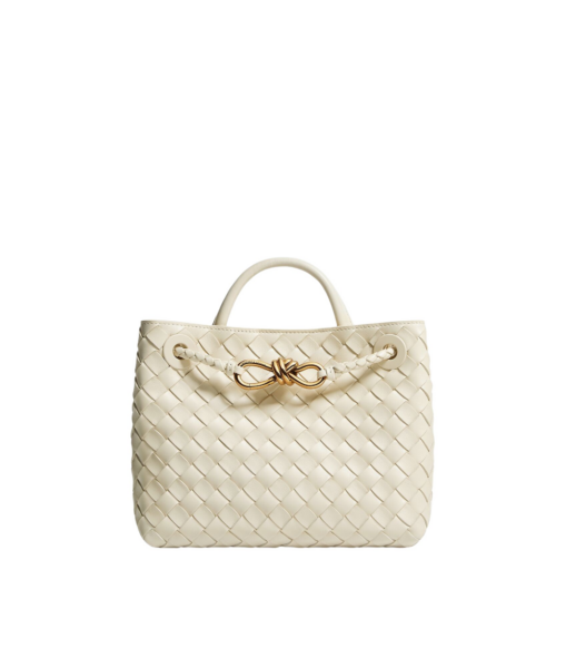 Khaite Women's Small Andiamo in Sea salt - White Totes & Top-Handle Bags - The Lotus Tote Bag - Shop at Luxury Shoes 
