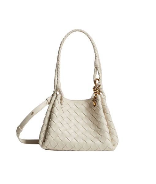 Khaite Women's Small Parachute in Sea salt - White Shoulder & Crossbody Bags - The Lotus Tote Bag - Shop at Luxury Shoes 