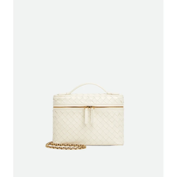 Khaite Women's Small Soft Vanity in Sea salt - White Clutch Bags - The Lotus Tote Bag - Shop at Luxury Shoes 