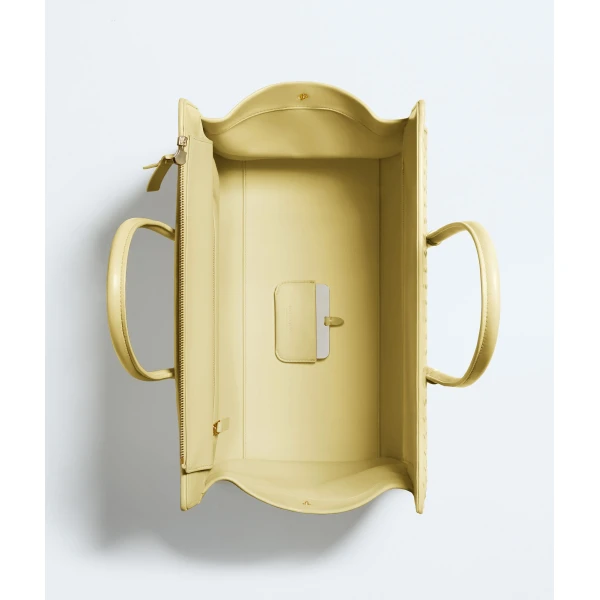 Khaite Women's Barbara Tote in Butter yellow - Yellow Totes & Top-Handle Bags - The Lotus Tote Bag - Shop at Luxury Shoes 
