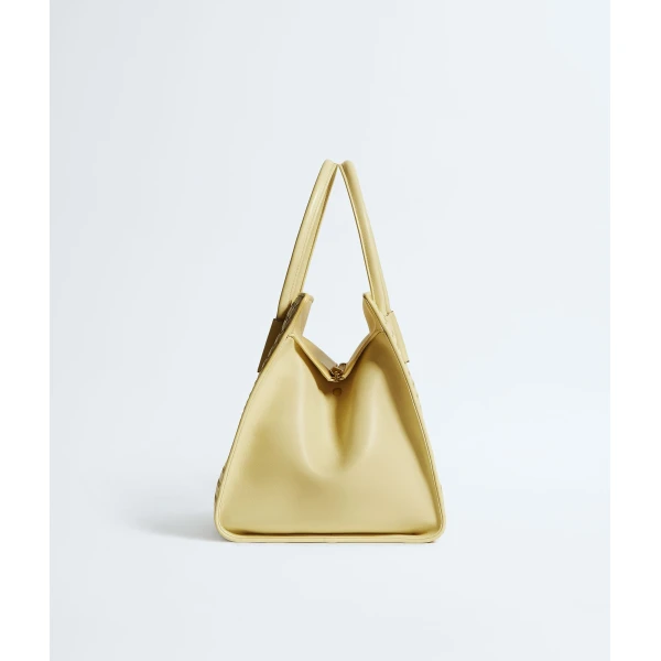 Khaite Women's Barbara Tote in Butter yellow - Yellow Totes & Top-Handle Bags - The Lotus Tote Bag - Shop at Luxury Shoes 