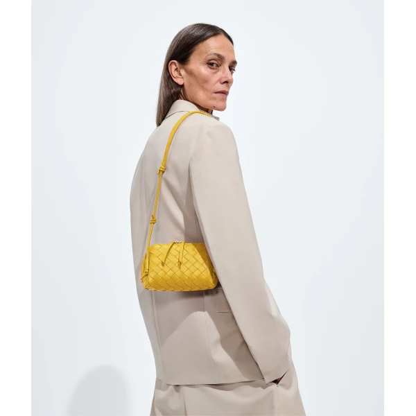 Khaite Women's Concert Pouch in Taxi - Yellow Clutch Bags - The Lotus Tote Bag - Shop at Luxury Shoes 