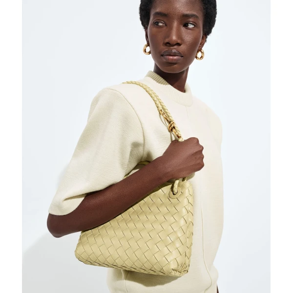 Khaite Women's Small Andiamo in Butter yellow - Yellow Totes & Top-Handle Bags - The Lotus Tote Bag - Shop at Luxury Shoes 