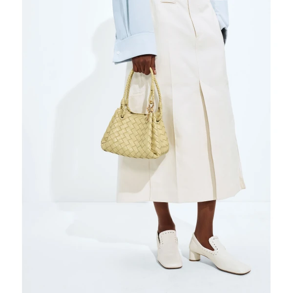 Khaite Women's Small Parachute in Butter yellow - Yellow Shoulder & Crossbody Bags - The Lotus Tote Bag - Shop at Luxury Shoes 