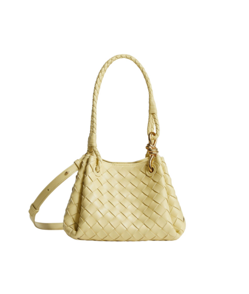 Khaite Women's Small Parachute in Butter yellow - Yellow Shoulder & Crossbody Bags - The Lotus Tote Bag - Shop at Luxury Shoes 