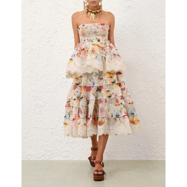 Elevate your elegance in this Zimmermann Dresses available now at Luxury Shoes 