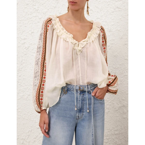 Elevate your elegance in this Zimmermann Tops available now at Luxury Shoes 