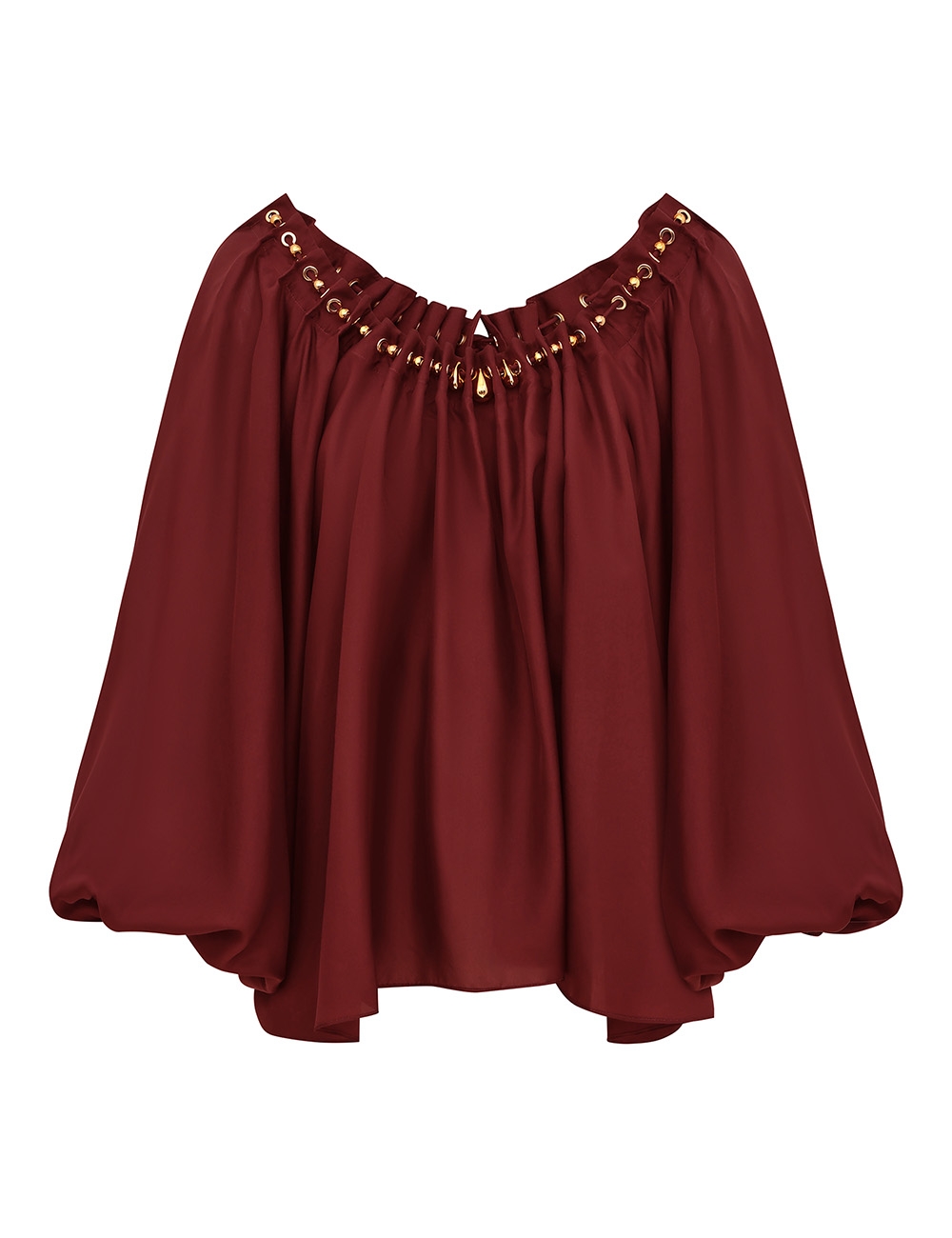 Zimmermann Aster Gathered Bead Blouse
