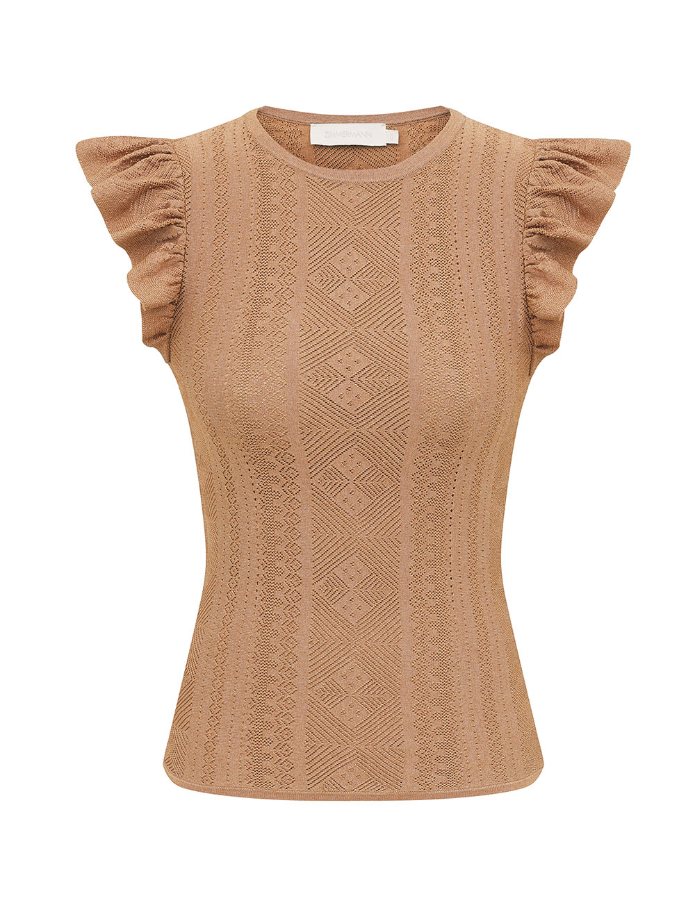 Zimmermann Aster Metallic Pointelle Tank Top