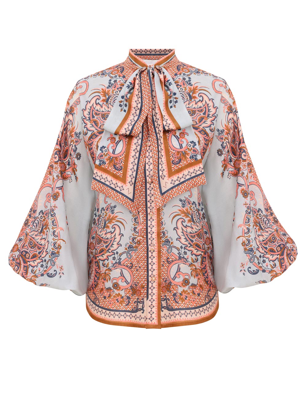 Zimmermann Aster Tie Neck Blouse