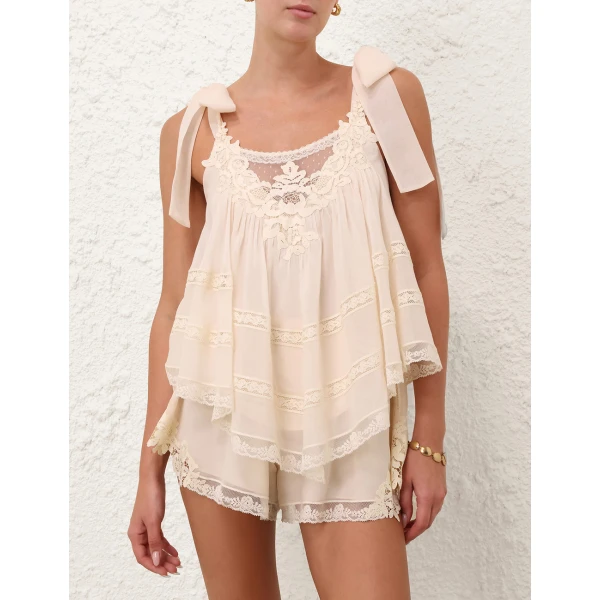 Elevate your elegance in this Zimmermann Tops available now at Luxury Shoes 