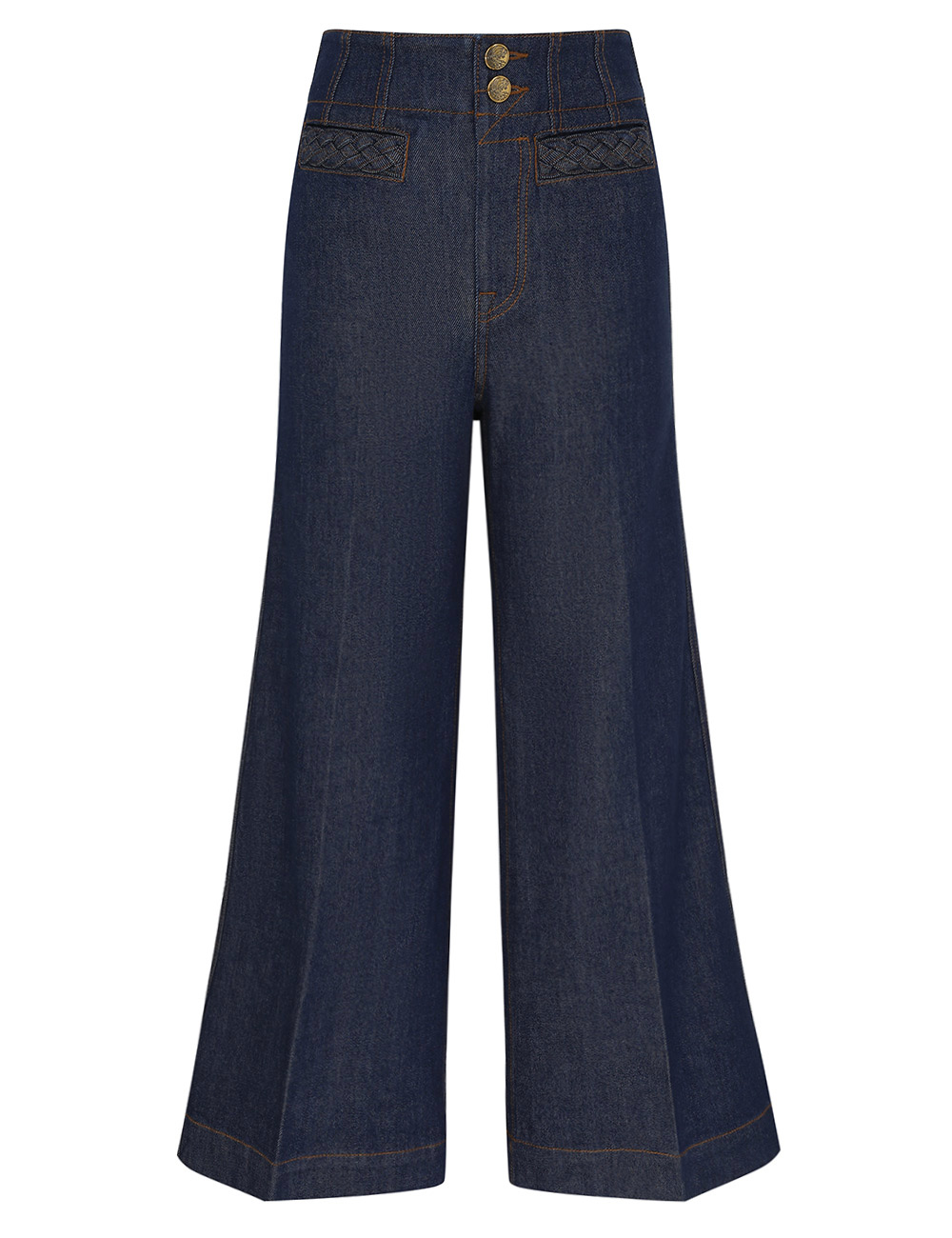Zimmermann Awaken Denim Cropped Jean