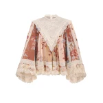 Zimmermann Awaken Lace Trim Blouse | Ready to Wear Collection Luxury Shoes Elevate your elegance in this Zimmermann Tops available now at Luxury Shoes