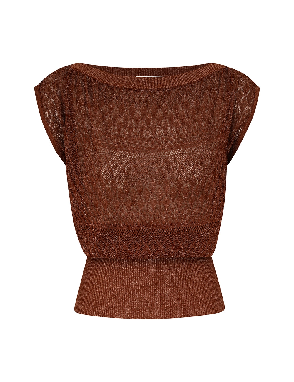 Zimmermann Awaken Metallic Lace Top