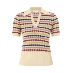 Zimmermann Awaken Scallop Knit Polo | Ready to Wear Collection Luxury Shoes Elevate your elegance in this Zimmermann Knitwear available now at Luxury Shoes