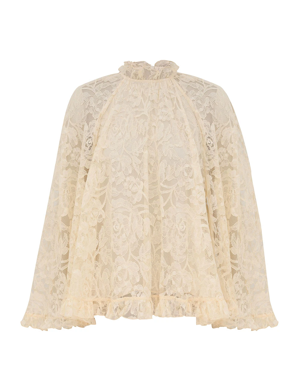 Zimmermann Carousel Lace Angel Blouse | Ready to Wear Collection Luxury Shoes Elevate your elegance in this Zimmermann Tops available now at Luxury Shoes