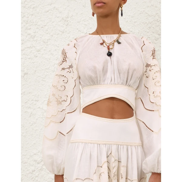 Elevate your elegance in this Zimmermann Tops available now at Luxury Shoes 